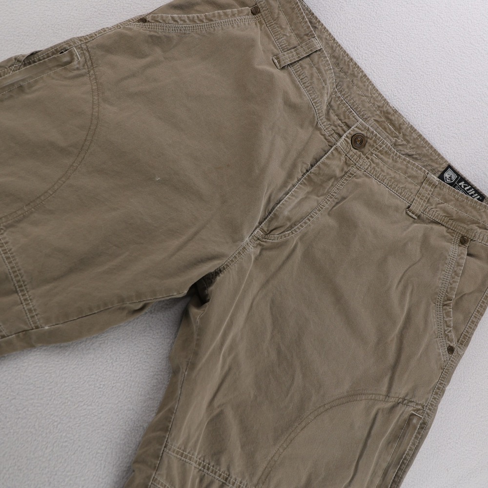 Kuhl Mens Khaki Tan Cargo Hiking Shorts Size‎ 38 Cotton Nylon